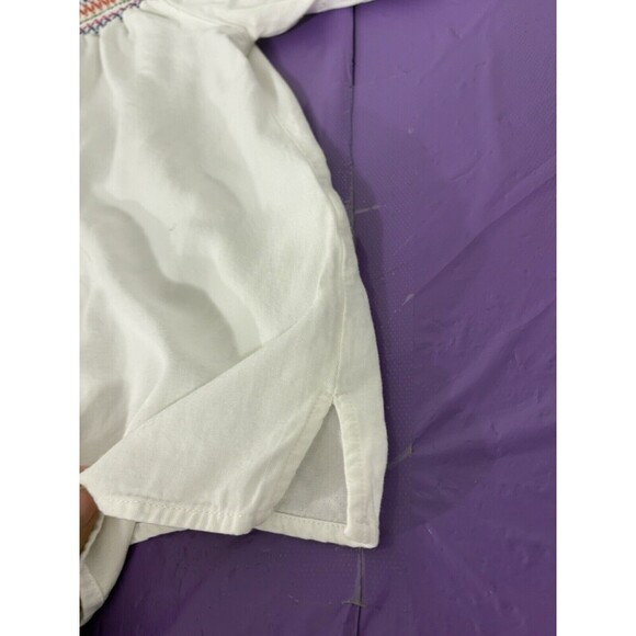 Harper Off Shoulder Top Smocking Rainbow Stitching Soft Girlie Size Medium - Picture 5 of 11